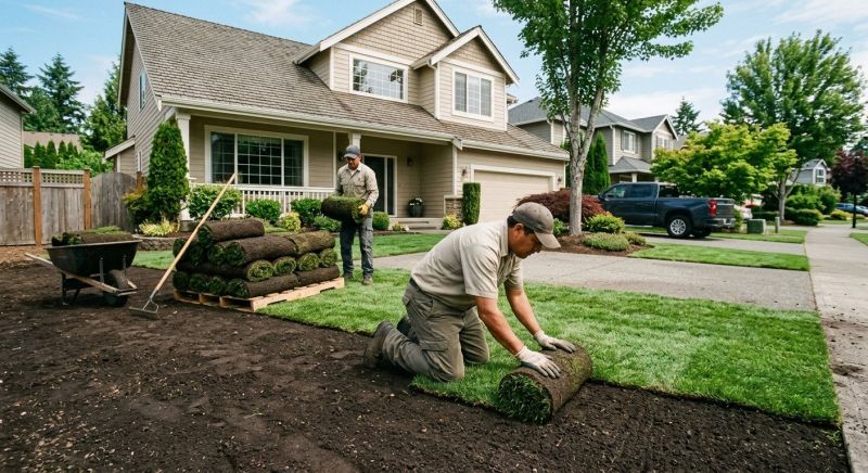 Yard Sod Installation in Rockwall, TX